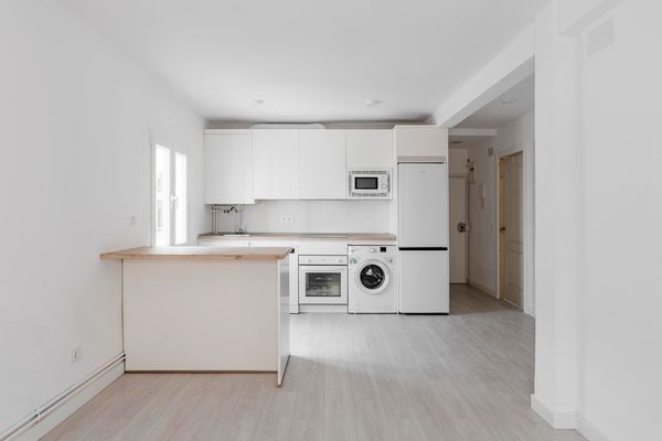 Kitchen of Flat for sale in  Madrid Capital  with Air Conditioner and Heating