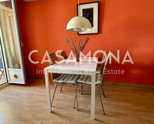 Menjador de Apartament de lloguer en  Barcelona Capital amb Aire condicionat, Terrassa i Moblat