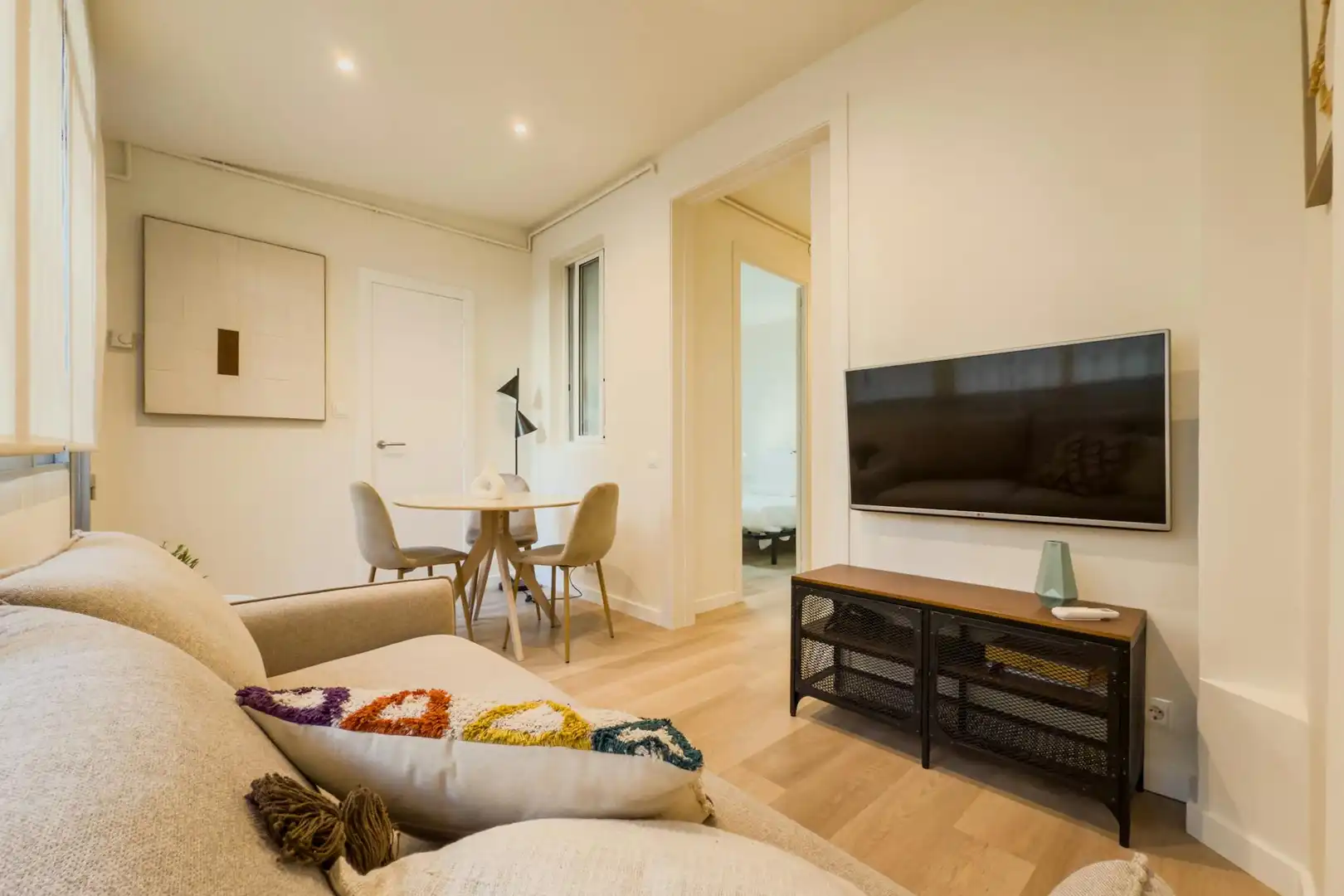 Living room of Flat for rent in Barcelona  with Air Conditioner, Furnished and Washing machine
