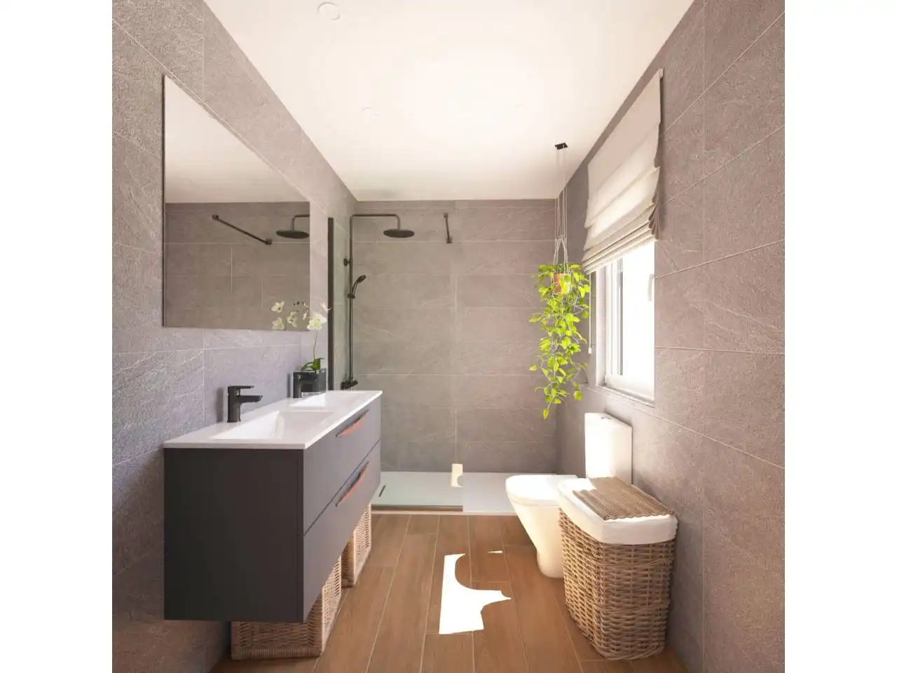 Badezimmer von Haus oder Chalet zum Verkauf in Guadarrama mit Klimaanlage