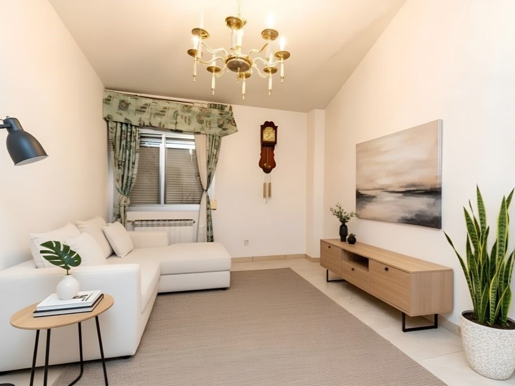 Living room of Flat for sale in  Madrid Capital  with Heating