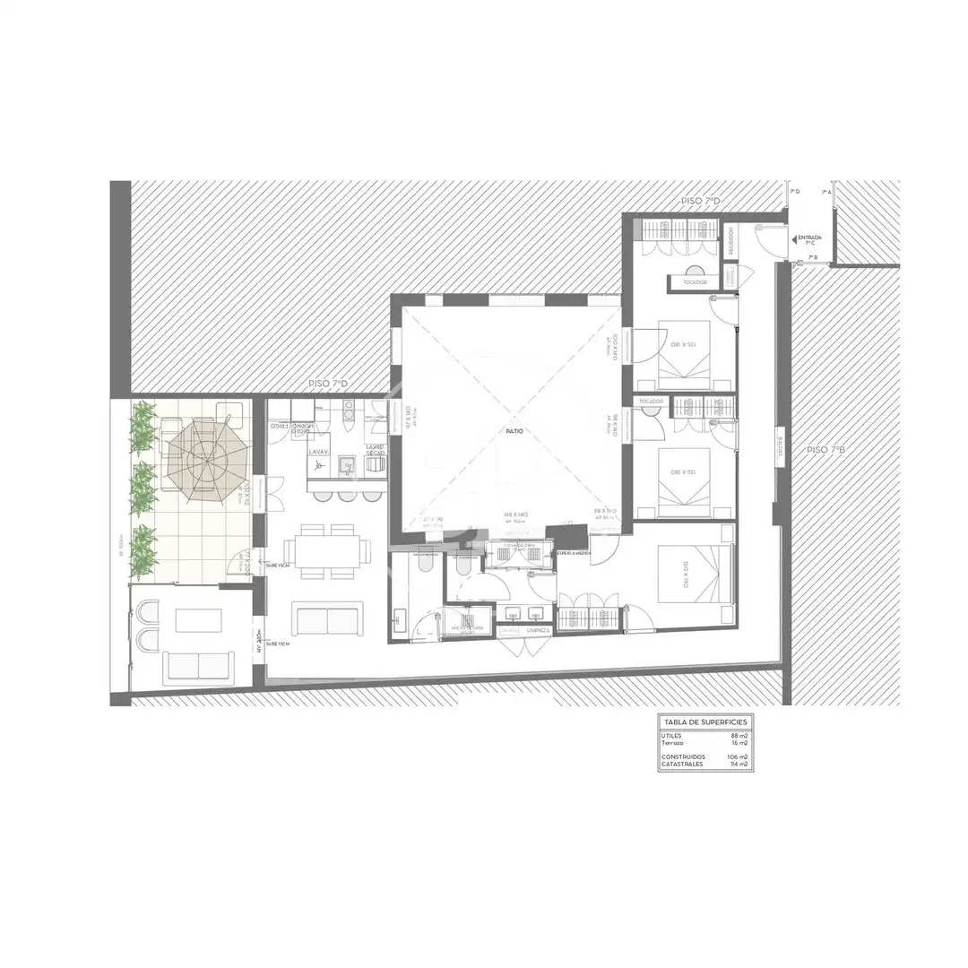 Wohnung zum Verkauf in Madrid mit Klimaanlage, Heizung und Terrasse