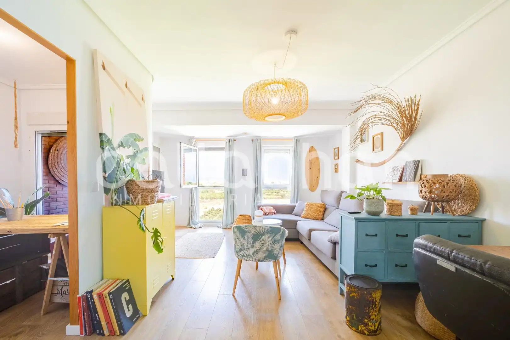 Sala de estar de Piso en venta en Albuixech con Terraza, Amueblado y Balcón