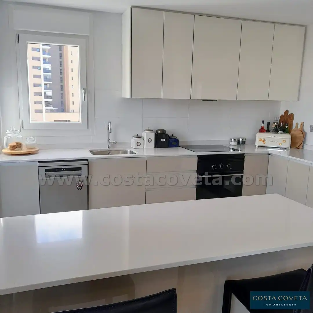Kitchen of Apartments for sale in El Campello  with Air Conditioner, Swimming Pool and Furnished