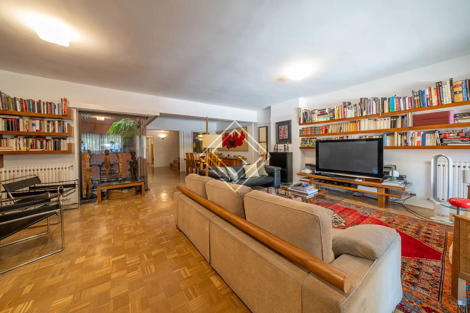 Sala de estar de Casa adosada en venta en Madrid con Aire acondicionado, Calefacción y Jardín privado