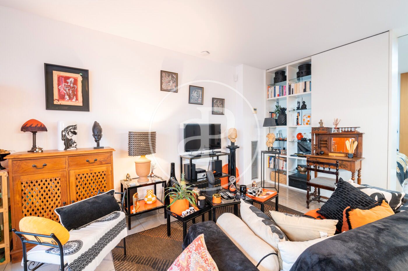 Sala de estar de Piso en venta en  Barcelona Capital con Aire acondicionado, Calefacción y Terraza