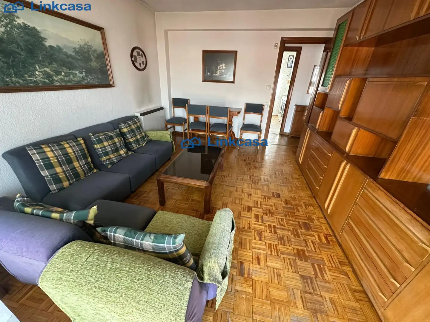 Living room of Flat for sale in Madrid  with Heating, Parquet flooring and Terrace