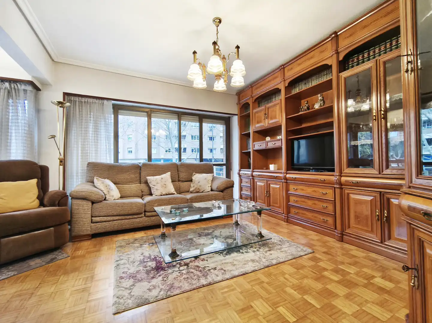 Living room of Flat for sale in  Logroño  with Heating, Parquet flooring and Terrace