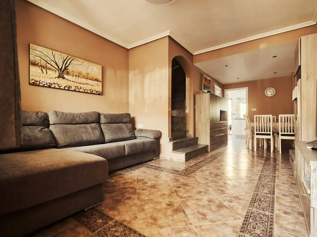 Sala de estar de Casa adosada en venta en Orihuela con Aire acondicionado, Calefacción y Terraza
