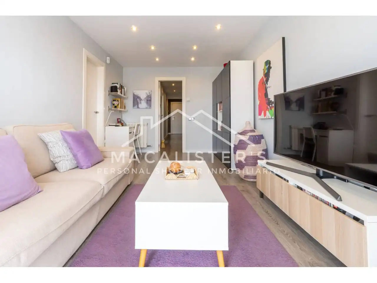 Living room of Flat for sale in Premià de Mar  with Air Conditioner, Heating and Parquet flooring