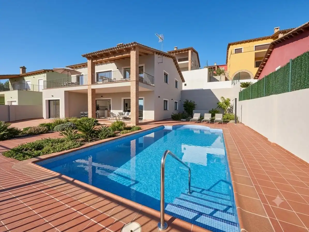 Piscina de Casa o chalet en venta en L'Énova con Jardín privado, Terraza y Trastero