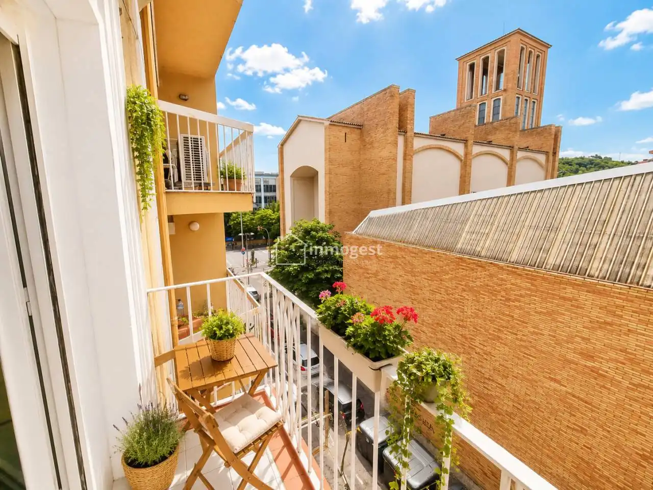 Balcony of Attic for sale in Girona  with Air Conditioner, Heating and Parquet flooring