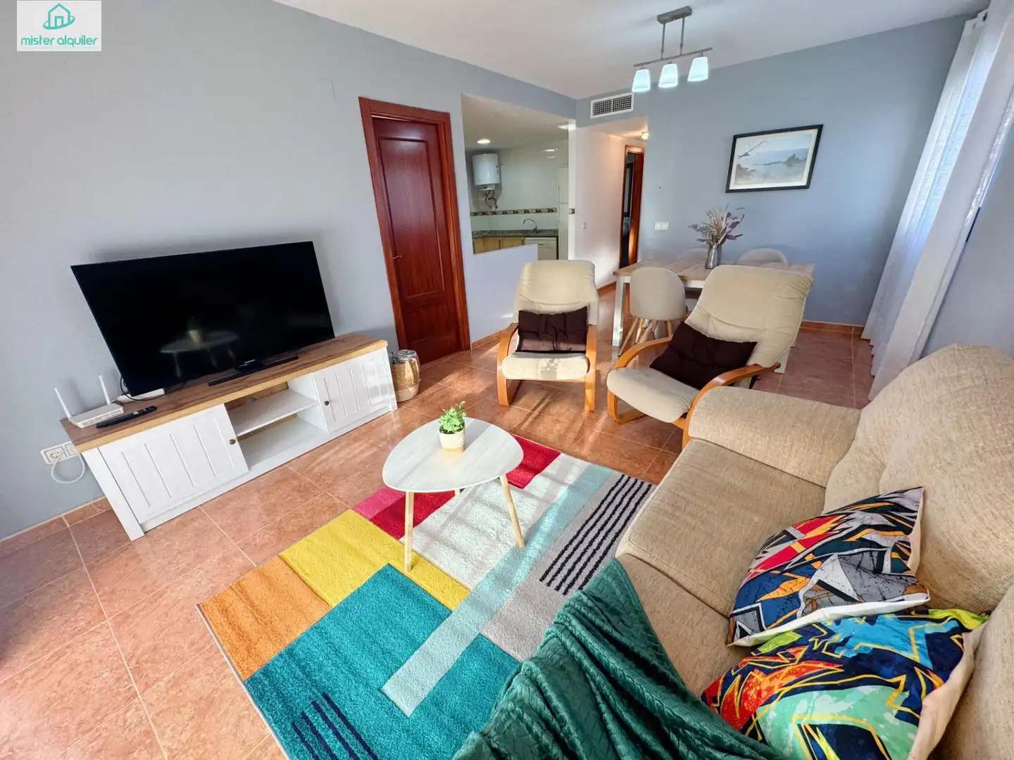 Living room of Apartments for rent in El Campello  with Air Conditioner, Heating and Private garden