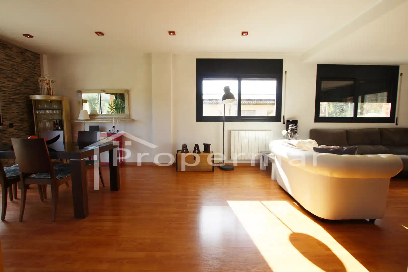 Wohnzimmer von Haus oder Chalet zum Verkauf in Sant Antoni de Vilamajor mit Klimaanlage, Heizung und Privatgarten