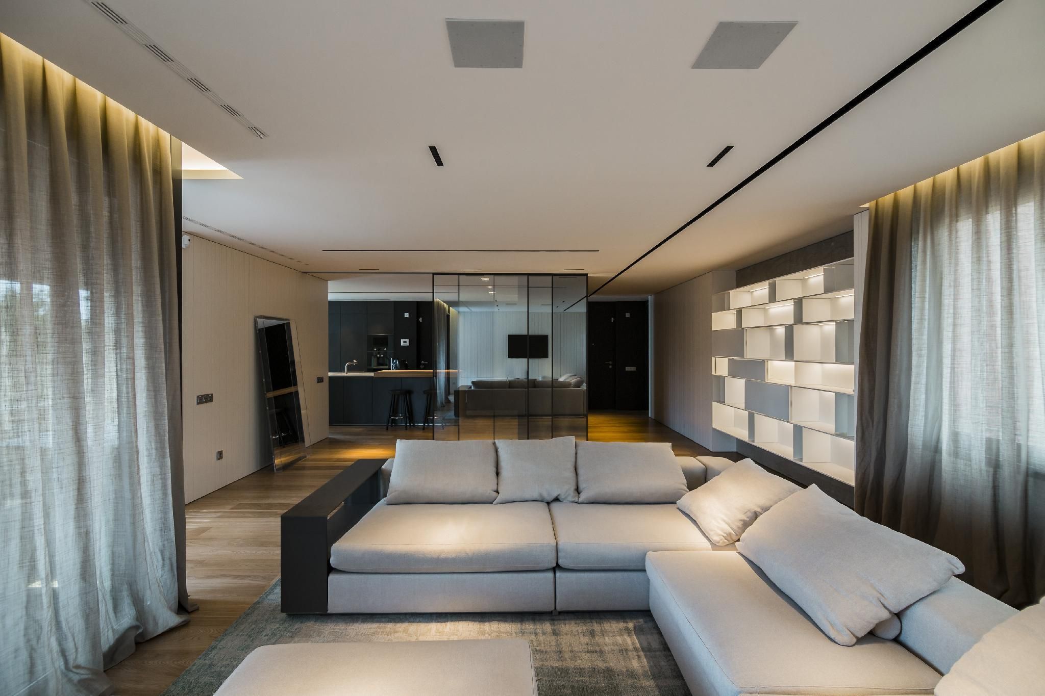 Sala de estar de Ático de alquiler en  Barcelona Capital con Aire acondicionado, Calefacción y Jardín privado