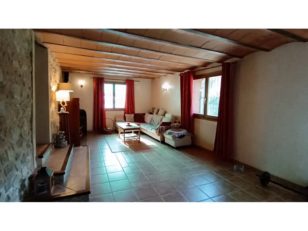 Sala de estar de Finca rústica en venta en Llinars del Vallès con Calefacción, Jardín privado y Terraza