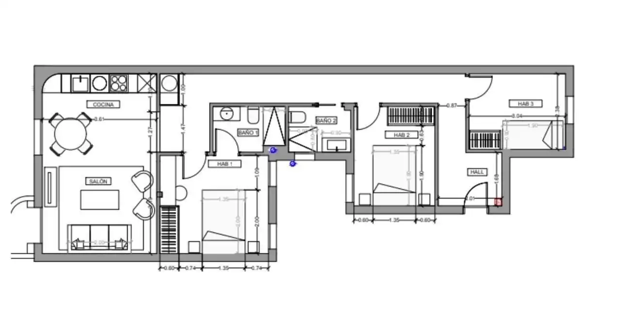 Piso con terraza en venta en Calle Vallehermoso, imagen 47