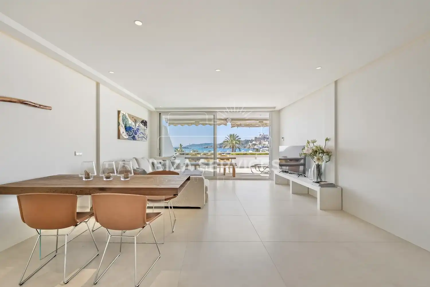 Dining room of Flat for rent in Eivissa  with Air Conditioner and Swimming Pool
