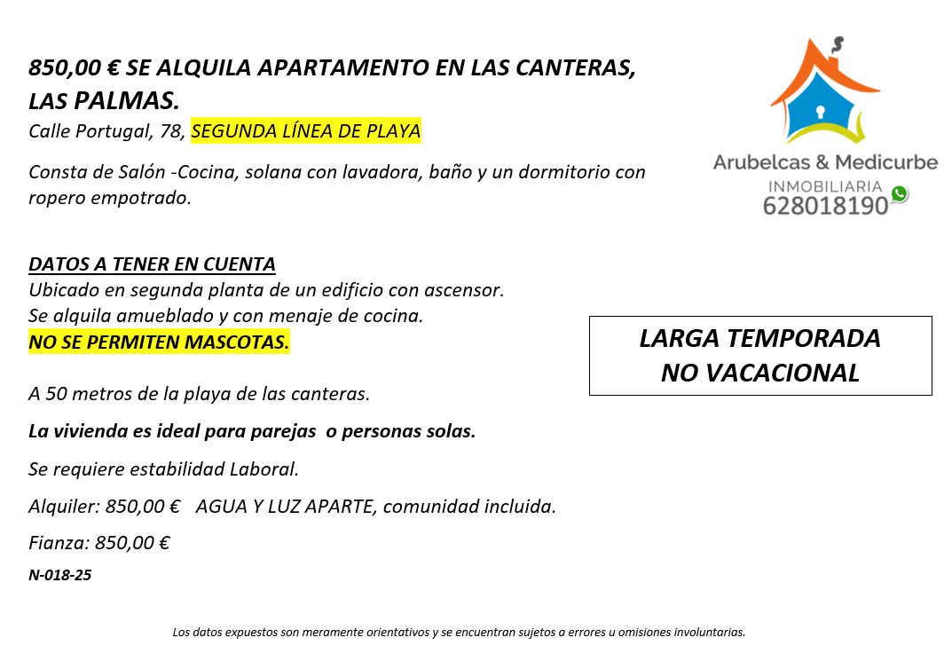 Vista exterior de Apartament de lloguer en Las Palmas de Gran Canaria amb Moblat, Rentadora i TV