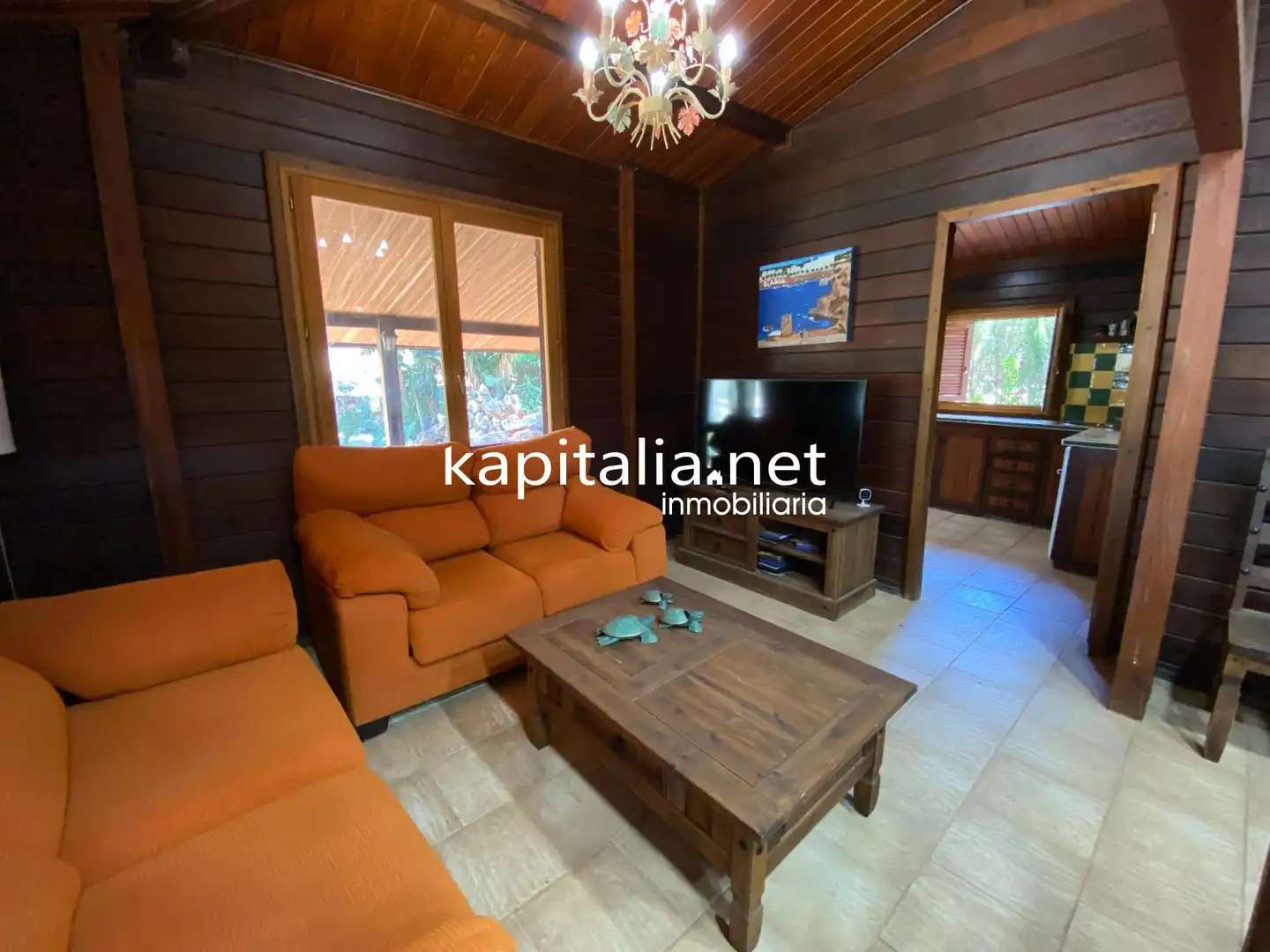 Sala de estar de Casa o chalet en venta en Alberic con Jardín privado, Piscina y Amueblado