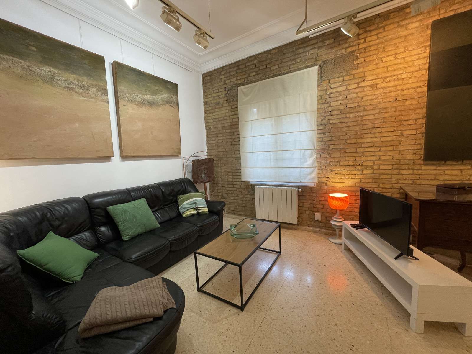 Sala d'estar de Apartament per a compartir en  Valencia Capital amb Aire condicionat, Calefacció i Terrassa