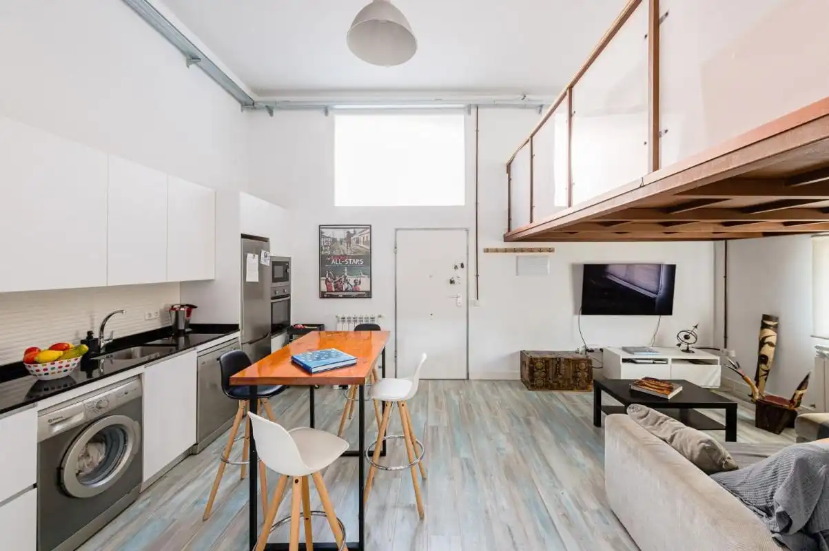 Kitchen of Duplexes for sale in  Madrid Capital  with Air Conditioner, Heating and Storage room