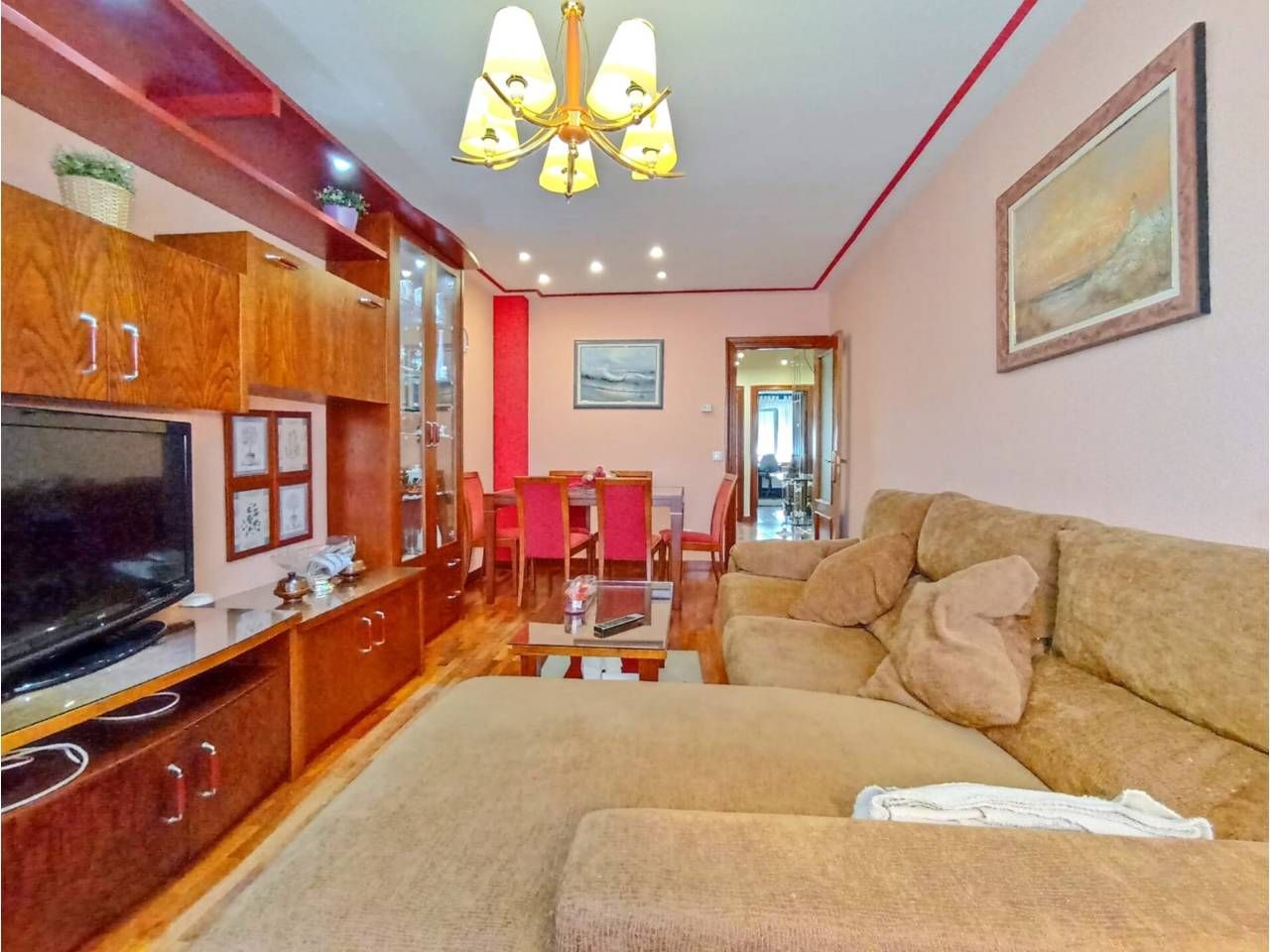 Living room of Flat for sale in Cardeñadijo  with Heating, Parquet flooring and Storage room