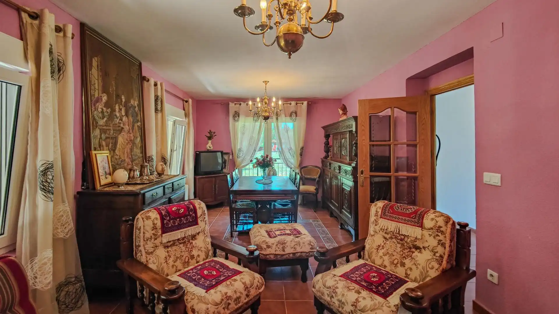 Sala de estar de Finca rústica en venta en Mahamud con Calefacción, Jardín privado y Terraza