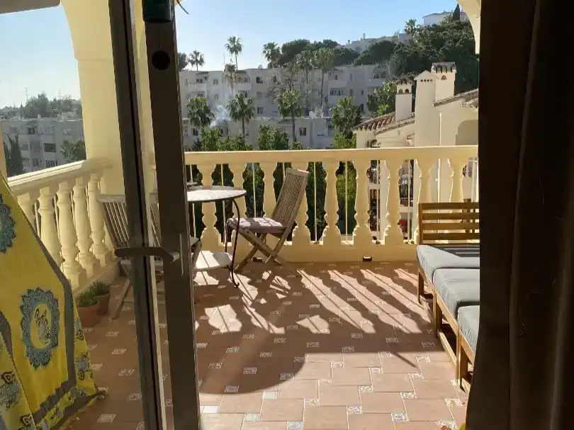 Terrassa de Apartament de lloguer en Mijas amb Aire condicionat i Piscina