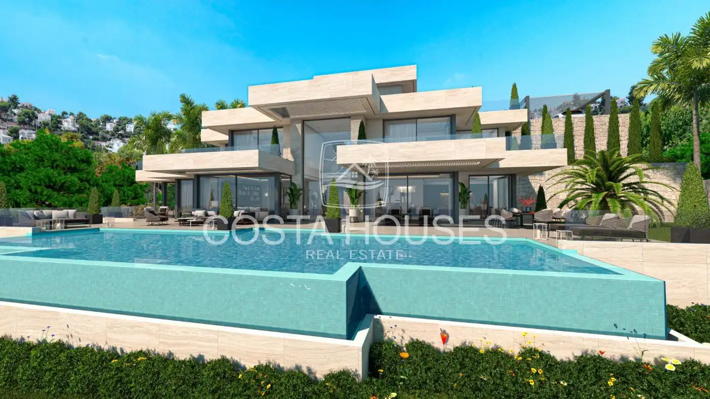 Vista exterior de Casa o xalet en venda en Jávea / Xàbia amb Aire condicionat, Jardí privat i Terrassa