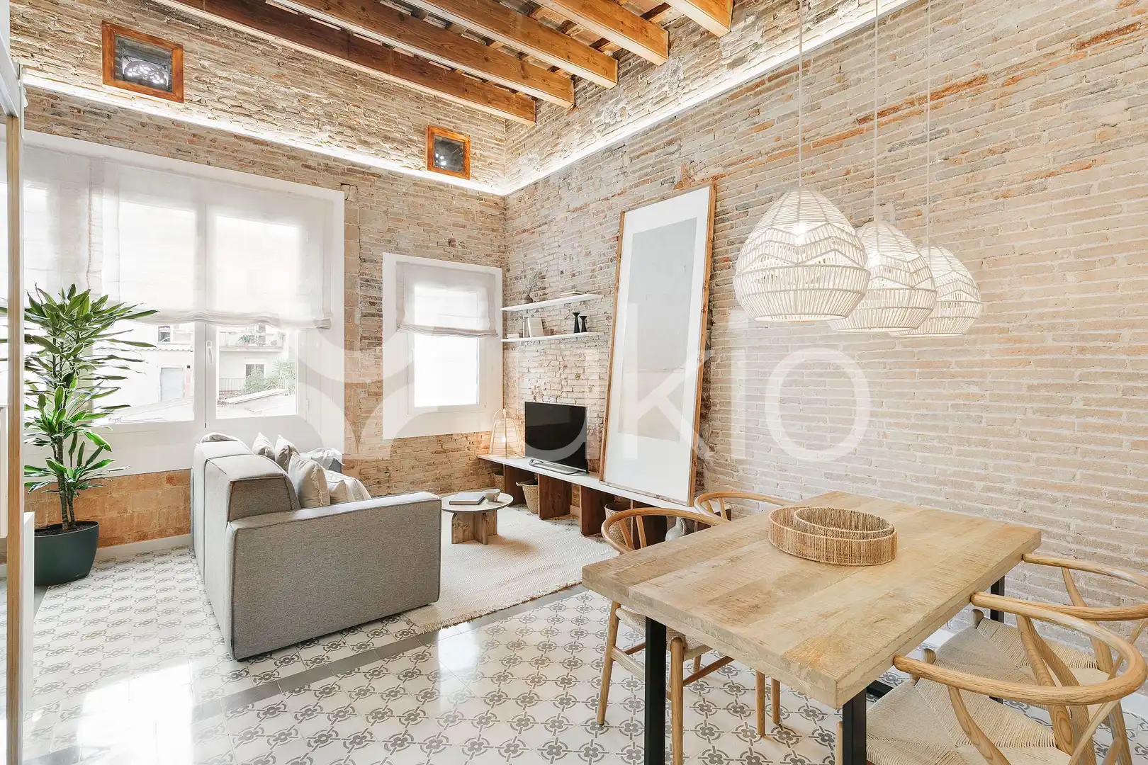 Living room of Apartments for rent in Barcelona  with Air Conditioner, Heating and Terrace