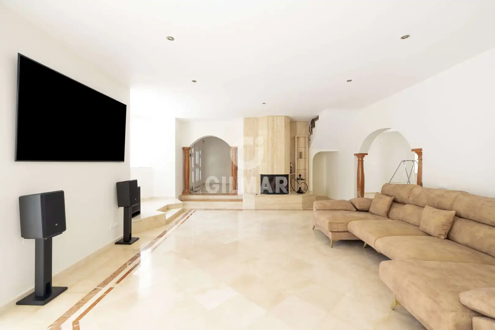 Sala de estar de Casa o chalet en venta en Estepona con Jardín privado y Piscina