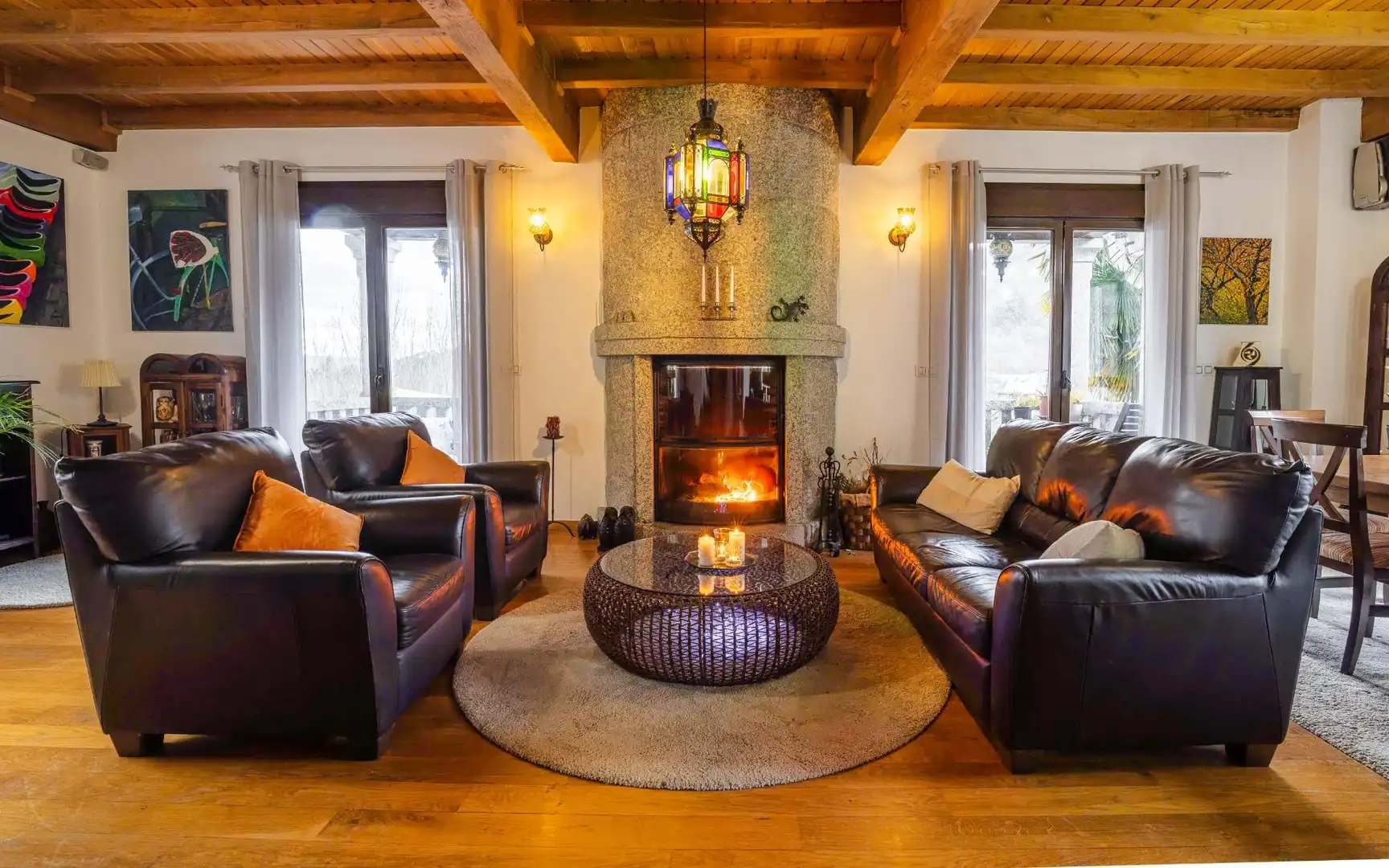 Sala de estar de Casa o chalet en venta en Padrenda con Calefacción, Jardín privado y Terraza