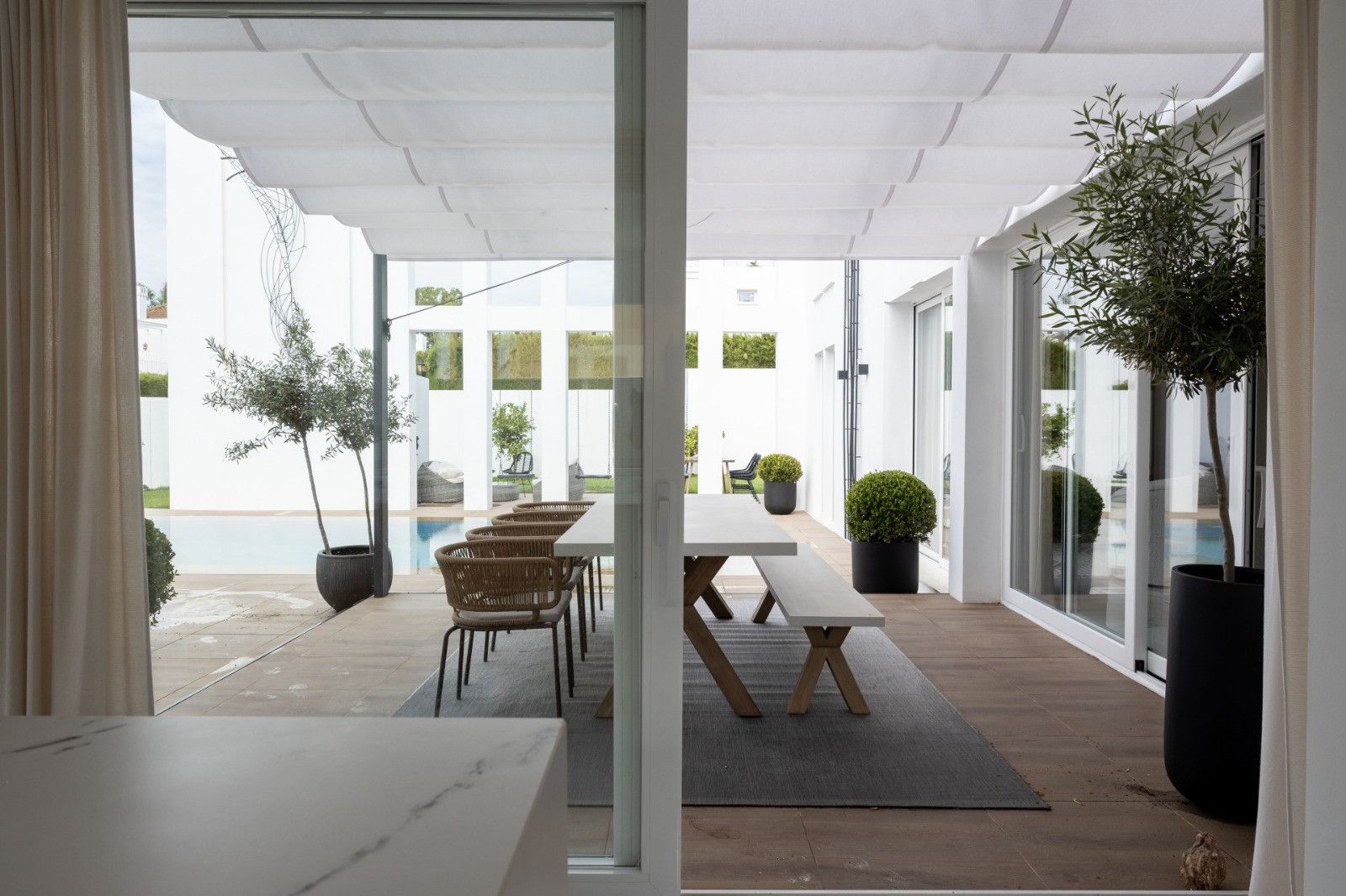 Terrassa de Casa o xalet de lloguer en Marbella amb Aire condicionat, Calefacció i Jardí privat