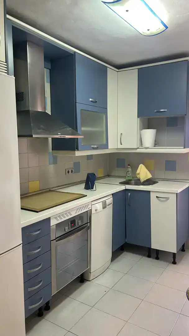 Cocina de Piso para compartir en Madrid con Aire acondicionado, Amueblado y Balcón