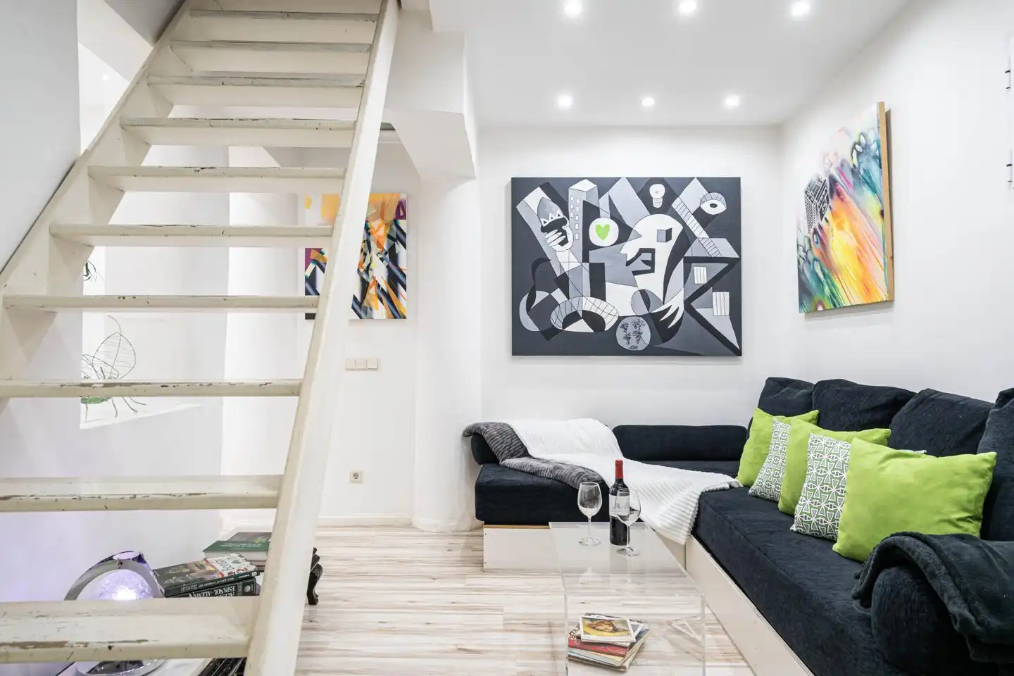 Living room of Ground floor for rent in Madrid  with Air Conditioner, Furnished and Internet