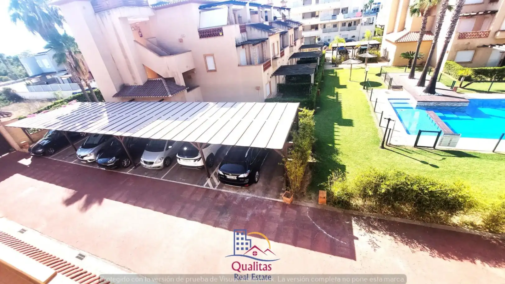 Parkplatz von Dachboden zur Miete in Oliva mit Klimaanlage, Heizung und Privatgarten