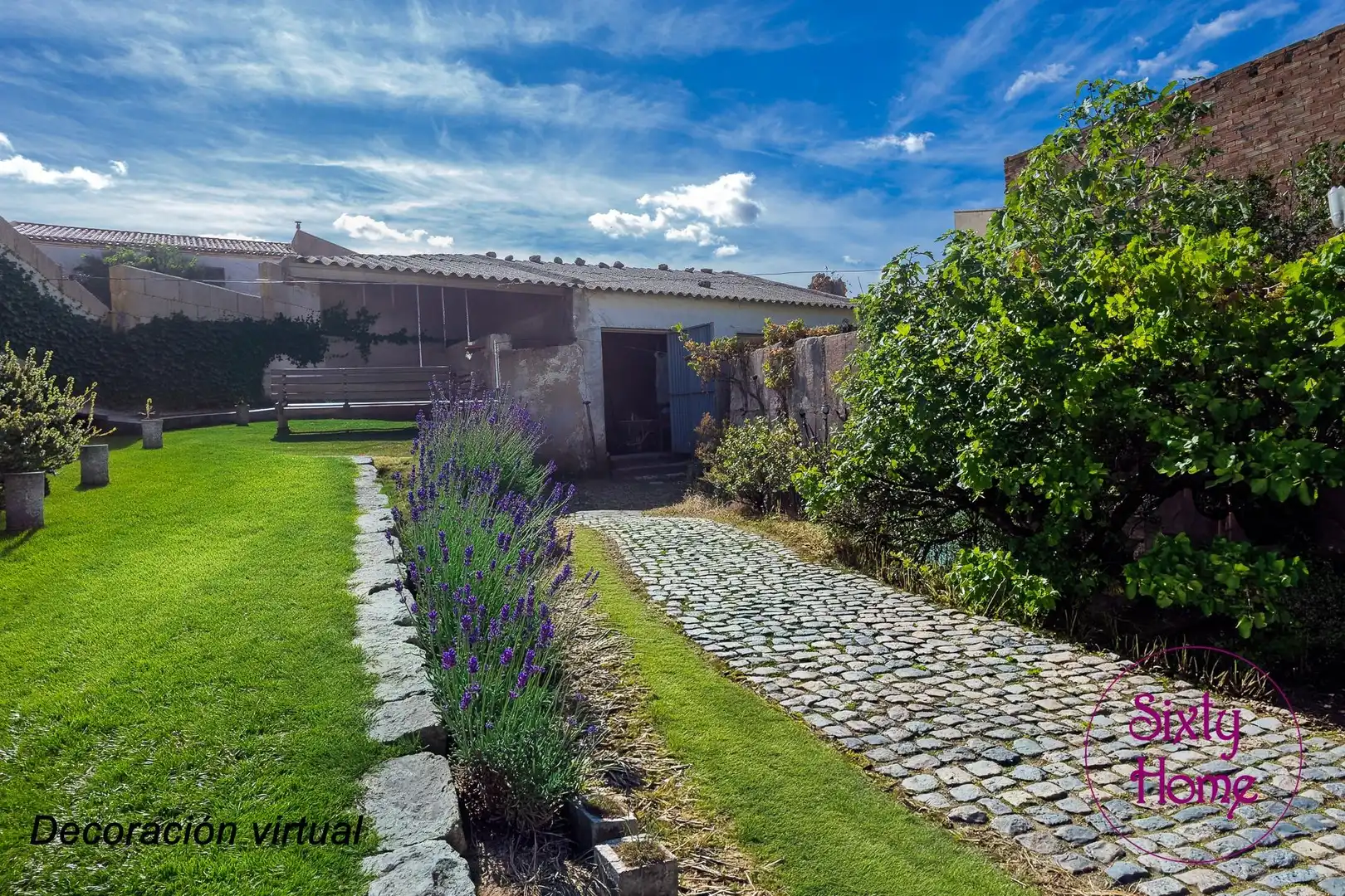 Garden of Houses for sale in Lagata  with Heating and Storage room