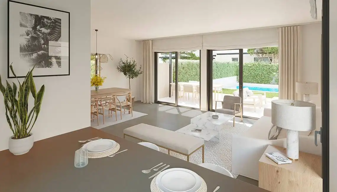 Sala d'estar de Casa adosada en venda en Llucmajor amb Aire condicionat, Calefacció i Jardí privat