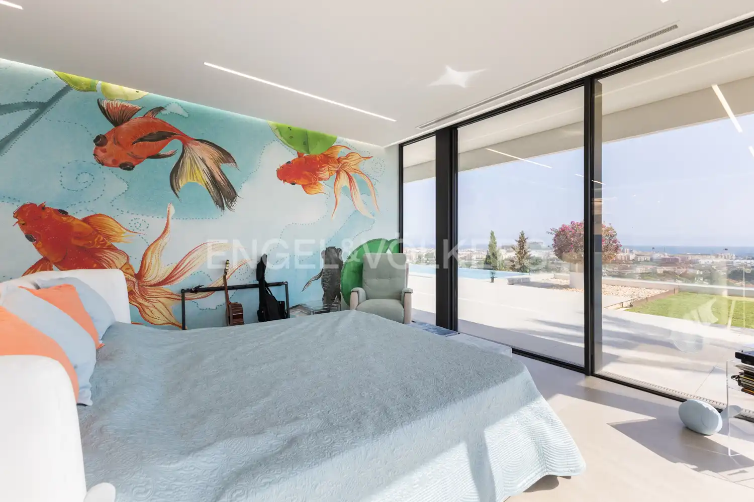 Schlafzimmer von Haus oder Chalet zur Miete in Dénia mit Klimaanlage, Heizung und Privatgarten