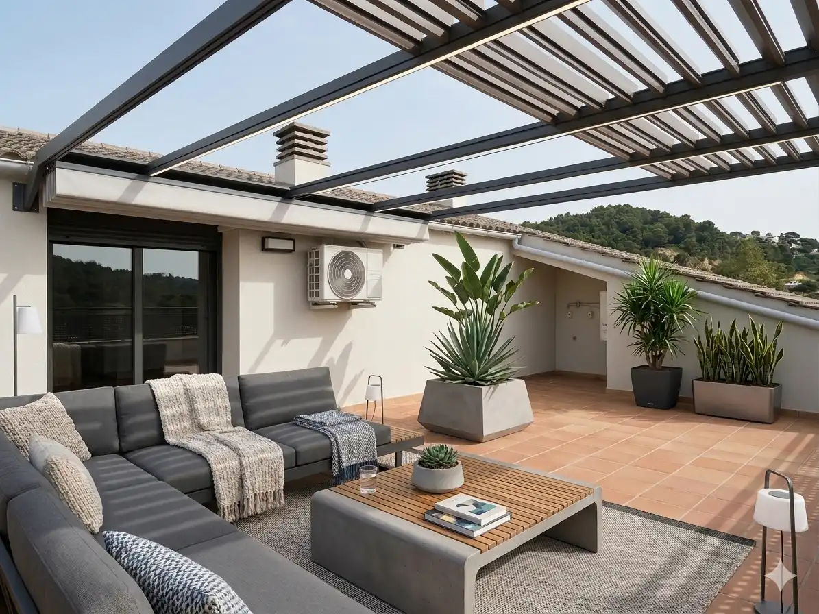 Terraza de Dúplex en venta en Vilalba Sasserra con Aire acondicionado, Calefacción y Parquet