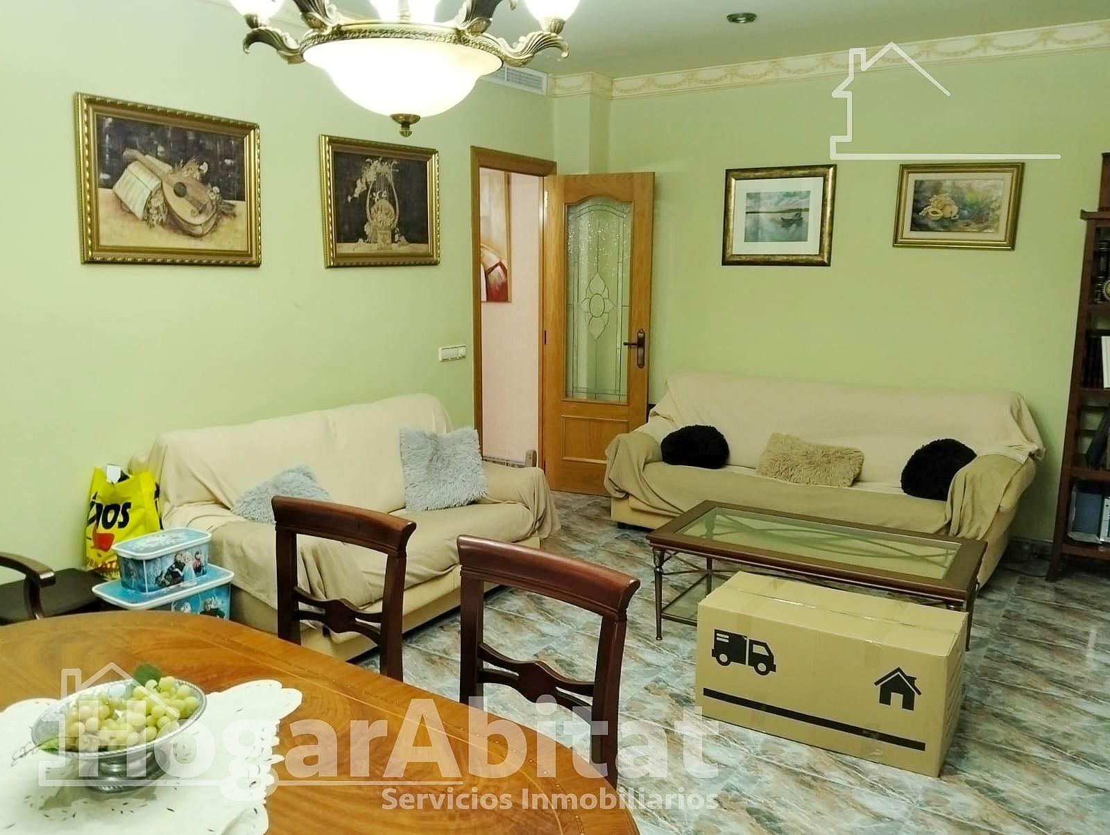 Living room of Flat for sale in Algemesí  with Air Conditioner, Terrace and Storage room