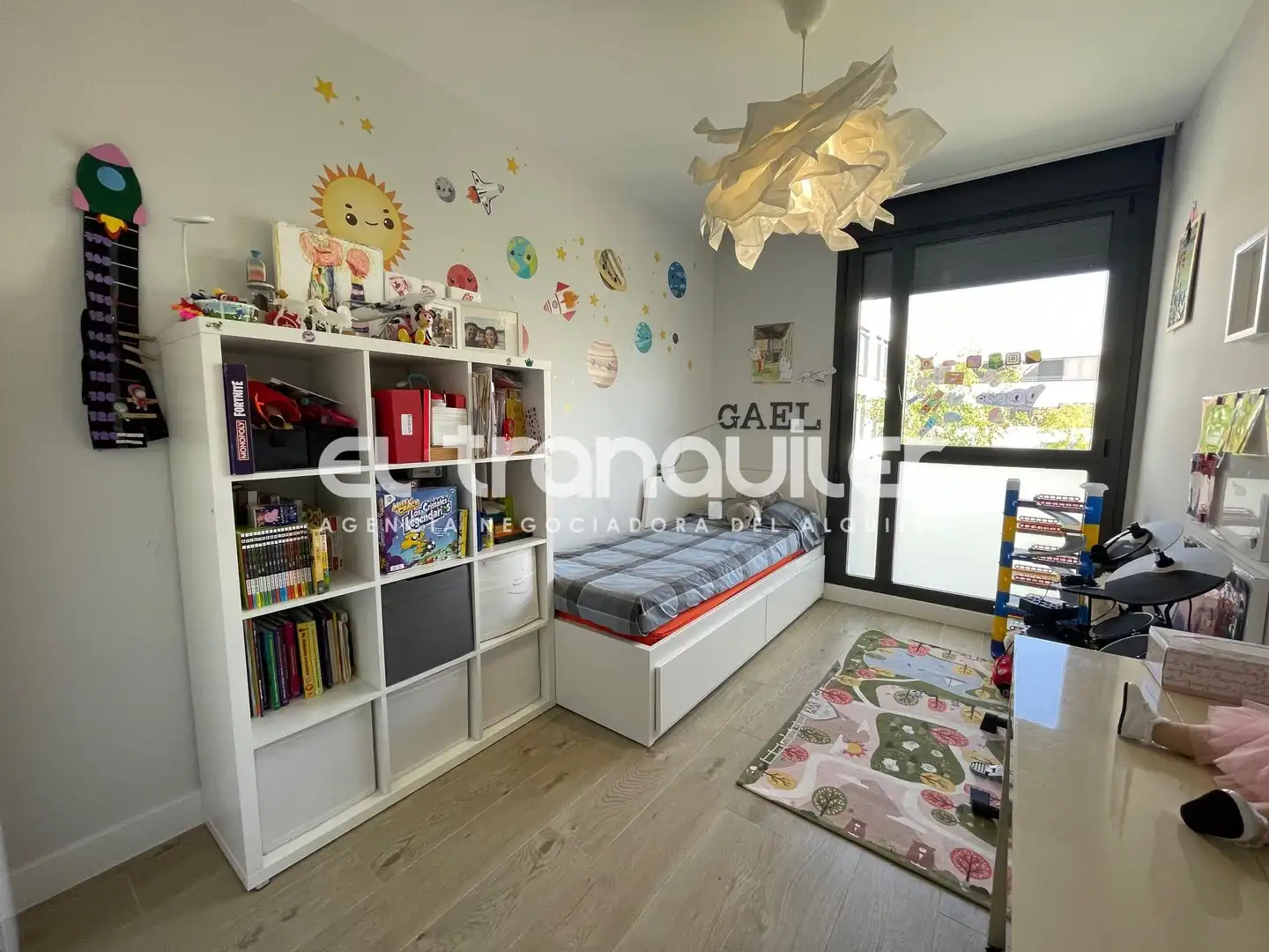 Schlafzimmer von Wohnung zur Miete in Las Rozas de Madrid mit Klimaanlage, Terrasse und Schwimmbad