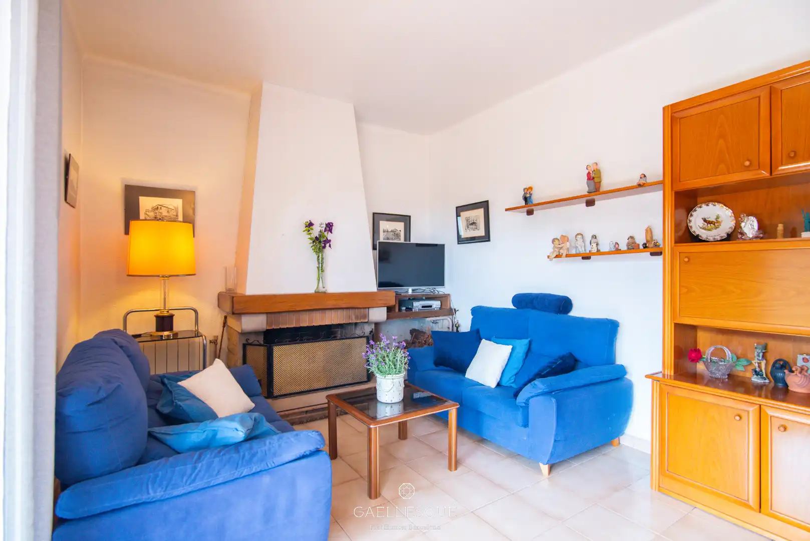 Sala de estar de Casa o chalet en venta en Barcelona con Calefacción, Jardín privado y Terraza