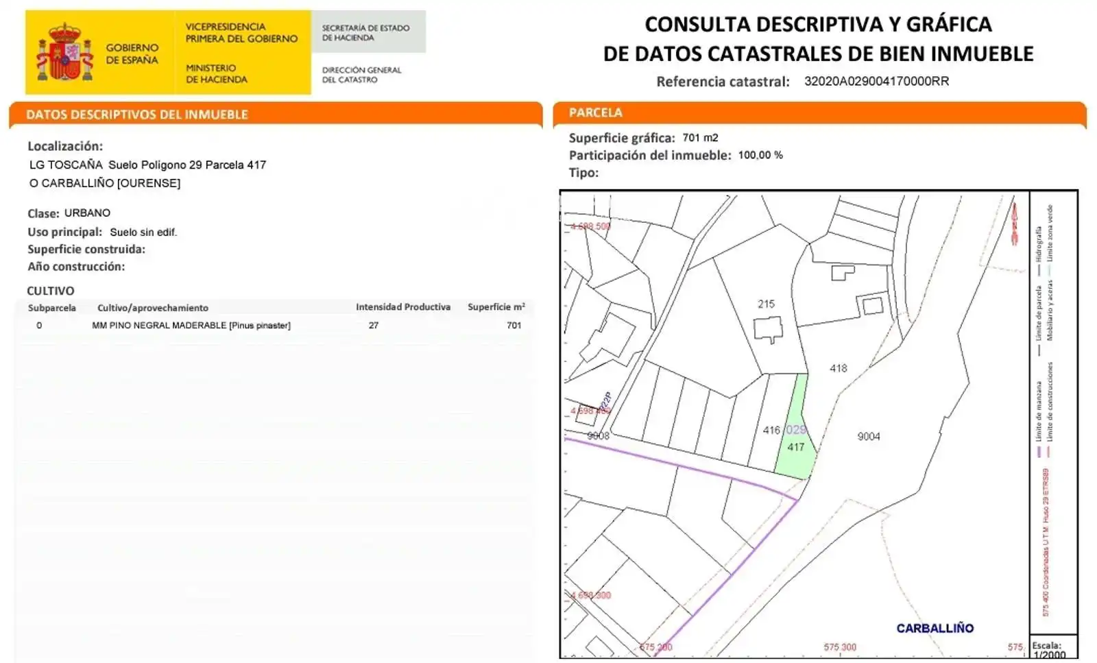 Rural land for sale in Toscaña