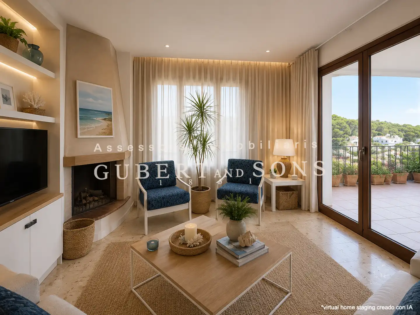 Sala de estar de Apartamento en venta en Begur con Terraza