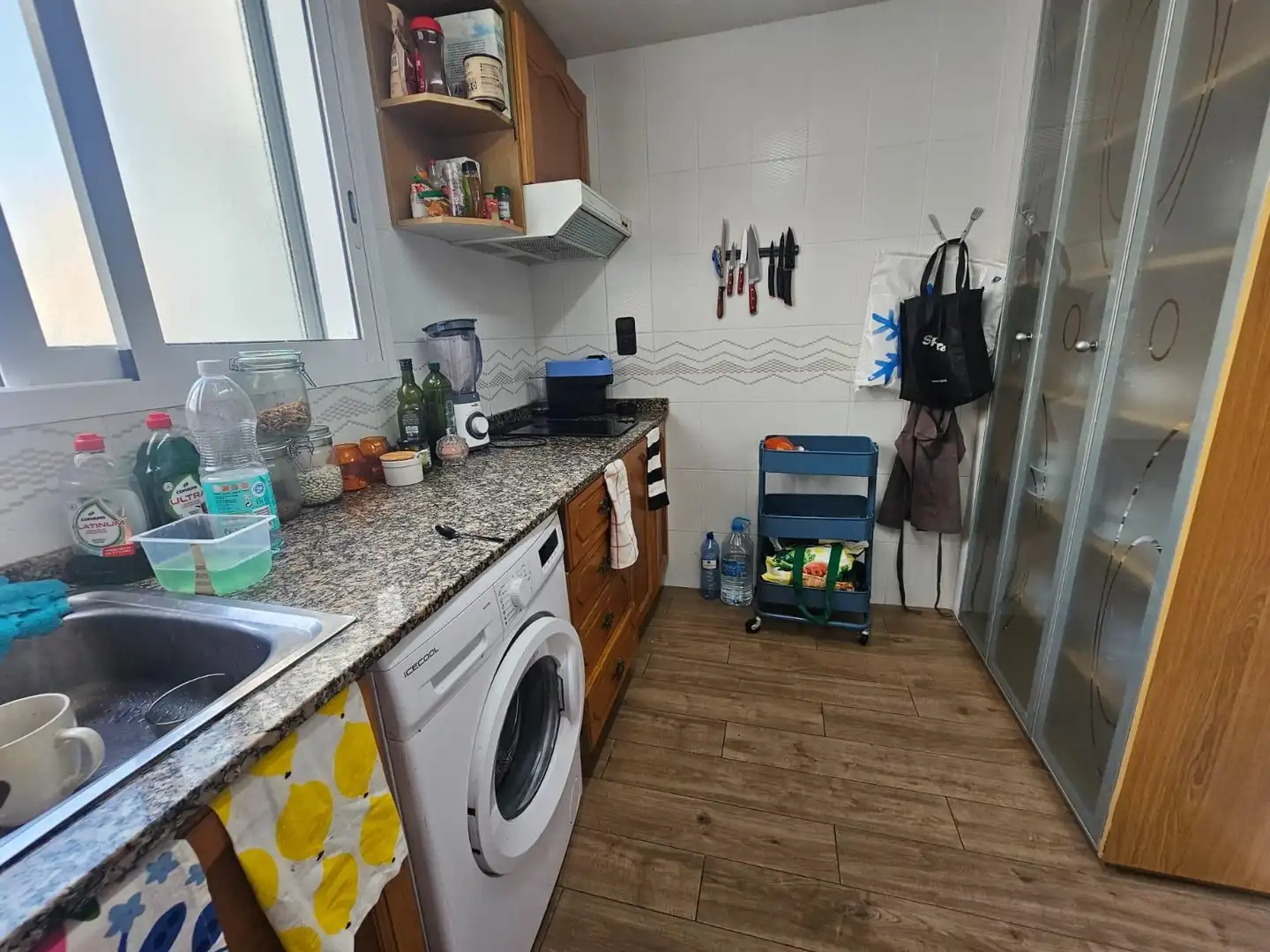 Cocina de Apartamento de alquiler en Sueca con Aire acondicionado, Amueblado y Balcón