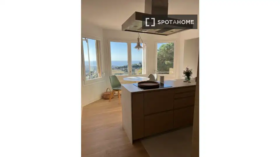 Cocina de Piso para compartir en Alella con Aire acondicionado, Calefacción y Amueblado