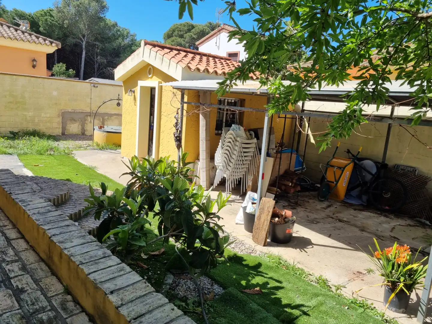 Garden of Houses for sale in El Puerto de Santa María  with Air Conditioner, Private garden and Storage room