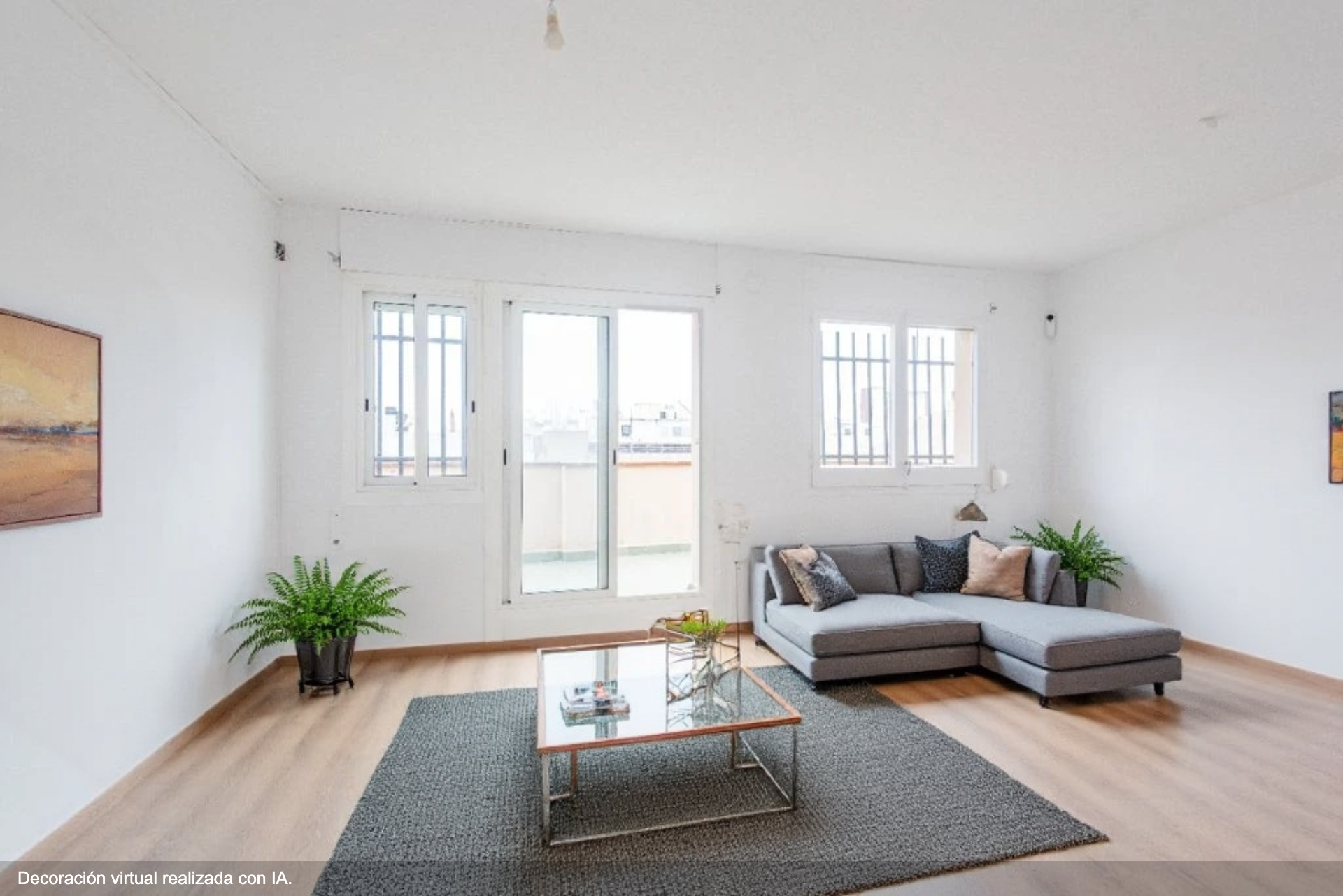 Living room of Attic for sale in Vilanova i la Geltrú  with Heating, Parquet flooring and Terrace